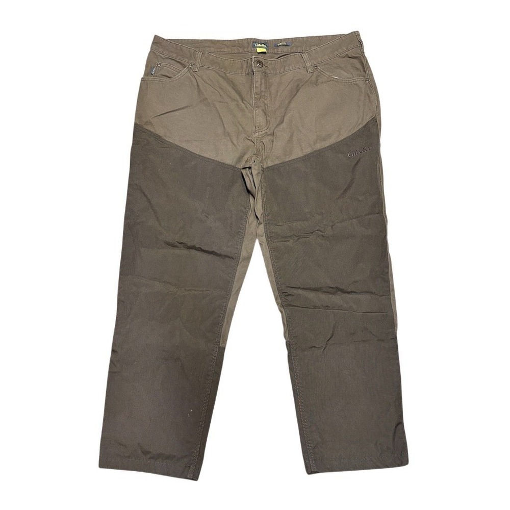 Cabela's Carpenter Pants‎ Men's 42x32 Brown Brush Guard Double Knee